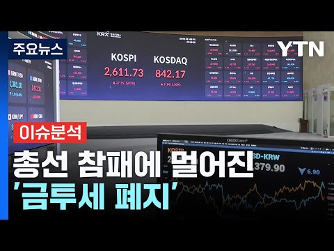[YTN24] '추진 동력 잃은' 금융투자소득세 폐지...국회 청원 5만 명 돌파 / YTN